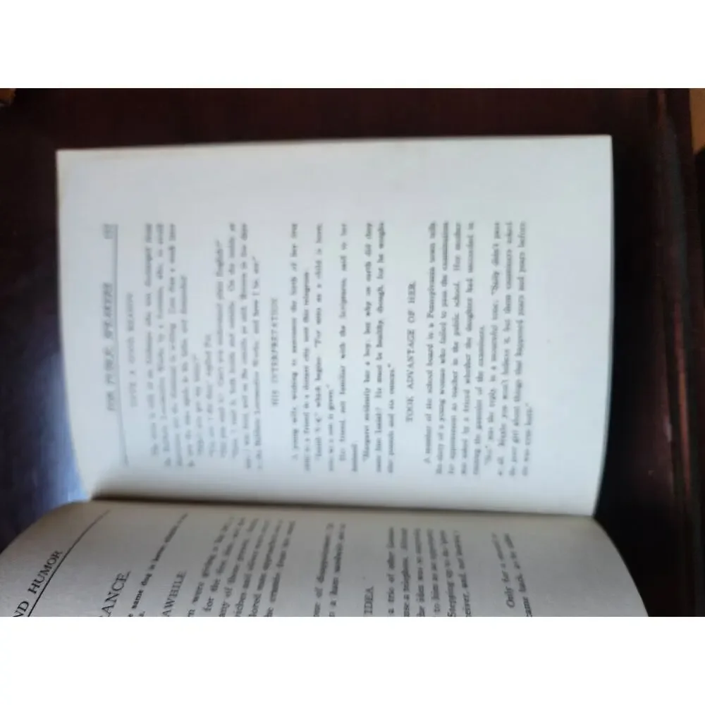 Anecdotes for Public Speakers by Will H Brown Vintage Humor Book